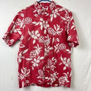 Vintage Cooke Street Hawaiian‎ Shirt Mens L USA Made Tropical Aloha Beach Retro